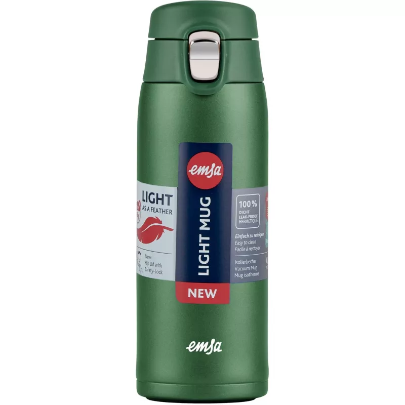 Reisbeker EMSA N2151900, donkergroen, 0,4 L, klapdeksel