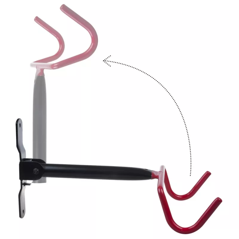 Wandgemonteerde fietsenstandaard MACLEAN MC-430, horizontale steun, draagt tot 30 kg, zwart