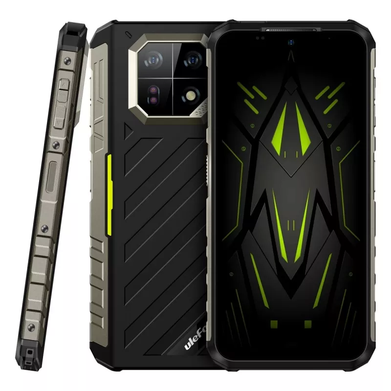 Robuuste smartphone UleFone Armor 22 4G, 9 GB RAM, 128 GB opslag, IP69K, groen