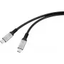 Renkforce USB-C-kabel USB4-stekker zwart aluminium stekker silicone (RF-6820206)