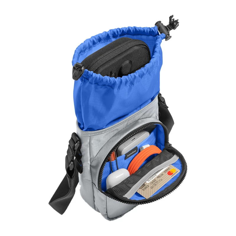 Draagtas Tomtoc GameOn-G50 Switch 2 JoyCarry Sling grijs voor Nintendo Switch-accessoires