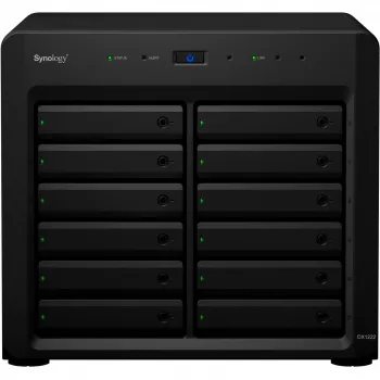 HDD/SSD-behuizing Synology DX1222 12 drives 192 TB zwart