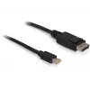 Displayport-kabel DeLOCK 82698 1 m mini DisplayPort naar Displayport zwart