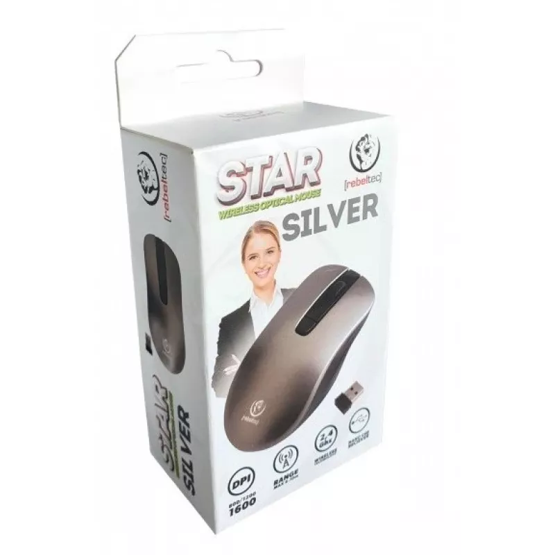 Optische draadloze muis Rebeltec RBLMYS00058 USB
