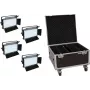 LED-paneelset EUROLITE PLL-480 CW/WW 4x met case – 4 units, instelbaar koud-/warmwit