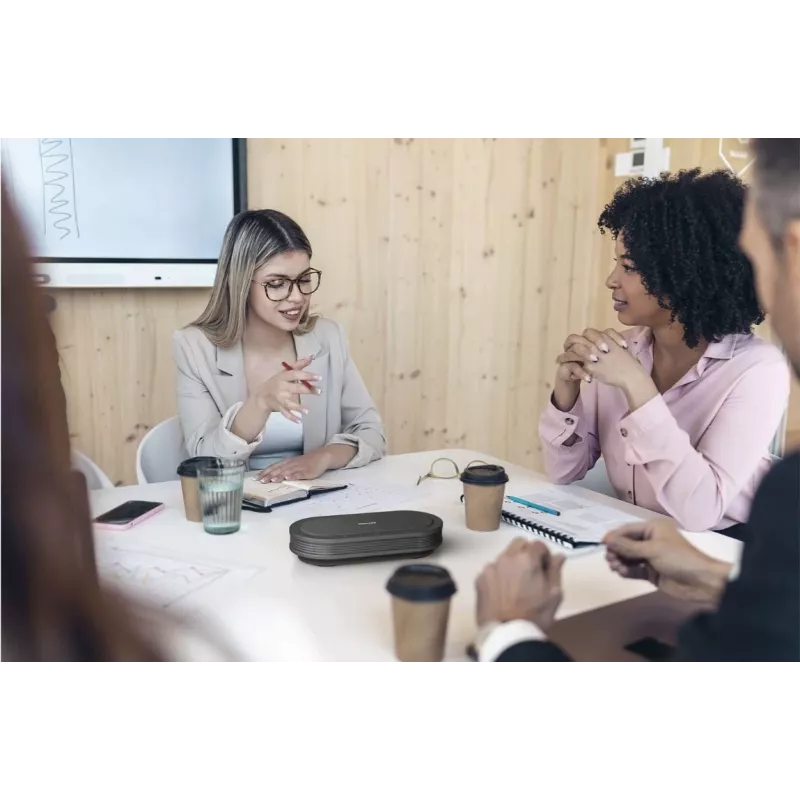 Philips PSE0501 Smart Meeting draadloze vergadermicrofoon met vergaderassistent Sembly, USB-C, zwart/grijs