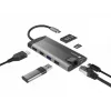 NATEC Fowler Plus USB Type-C zwart grijs MicroSD SD hub