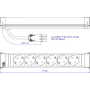 Stopcontactdoos Bachmann 916.1134 met 6x CEE 7/3-stopcontacten