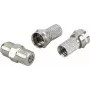 Coax-stekkerverbinder Schwaiger KVBS70 531 stekker bus nikkel 3 stuks