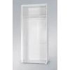 Cama Meble SAMBA 1 BI/CZ kledingkast, wit / zwart hoogglans