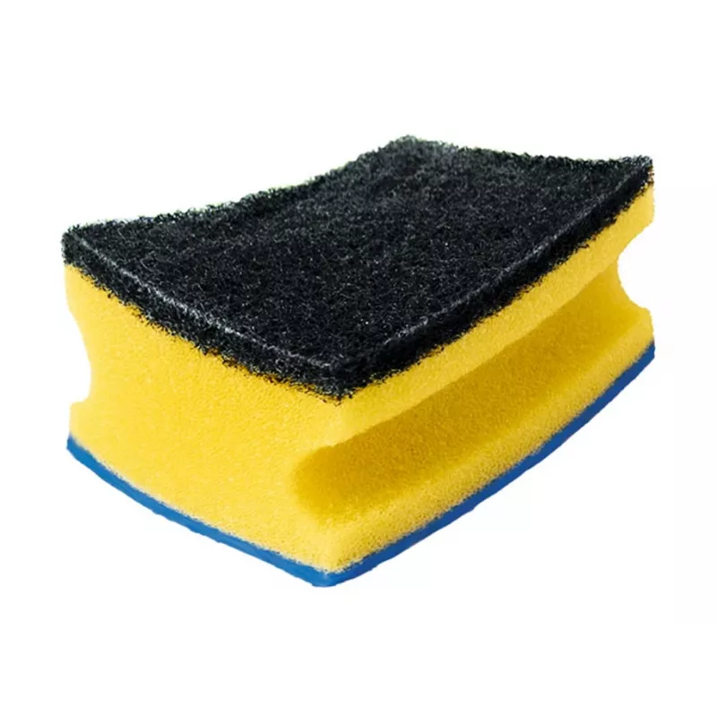Spons VILEDA rechthoekig vezel, handwas, geel/zwart/blauw, 3-pack