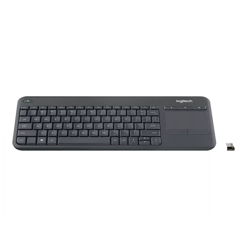 Logitech Wireless Touch Keyboard K400 Plus - toetsenbord - draadloos - 2,4 GHz - Tsjechisch - zwart