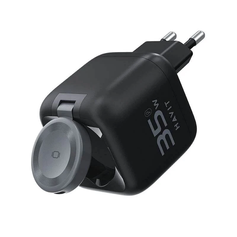 Havit UC250 A-EU GaN-reislader met uittrekbare kabel, zwart