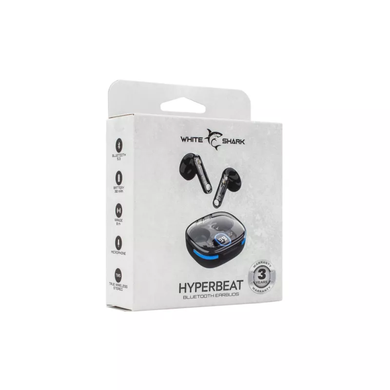 Koptelefoon White Shark GEB-TWS37 HyperBeat zwart