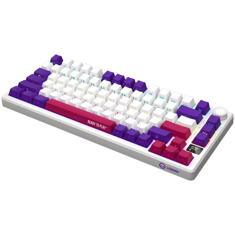 LORGAR KBP7075W, draadloos 75% mechanisch gaming-toetsenbord Pro, wit, EN-layout