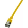 Netwerkkabel LogiLink slank U/FTP CQ9027S RJ-45 Cat6a 0,5 m geel