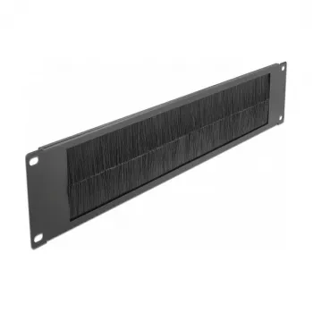 Brush Panel DeLOCK 19 inch kabelmanagement borstenstrip 2U zwart
