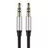 Baseus Yiven audiokabel 3,5-mm jackplug M30 1,5 m zilver + zwart