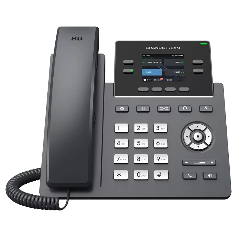 IP-telefoon Grandstream Networks GRP2612G zwart 4 lijnen lcd