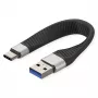 ROLINE USB 3.2 Gen 2 siliconenkabel C-A ST/ST 10Gbit/s Emark zwart 11 cm 11 - kabel - digitaal/data