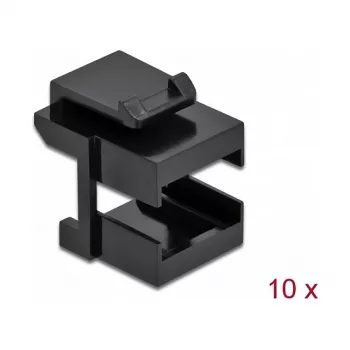 Keystone-afdekking DeLOCK 86806 zwart voor glasvezelkoppeling 10 stuks