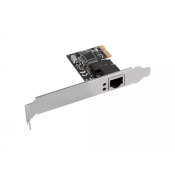 Interne Ethernet-netwerkkaart LANBERG PCE-1GB-201, PCI Express, 1× RJ-45 Gigabit (1000 Mbit/s), zwart