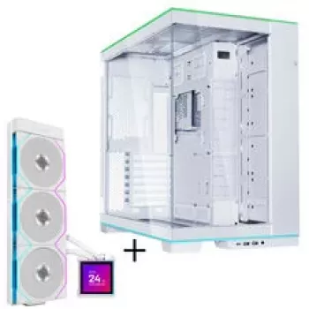 Lian Li O11 Dynamic EVO RGB pc-behuizing bundel + HydroShift II LCD-S 360TL AiO - wit