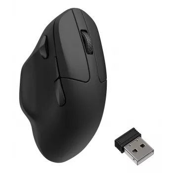 Draadloze muis Keychron M7 8K zwart — compact ergonomisch ontwerp, oplaadbaar