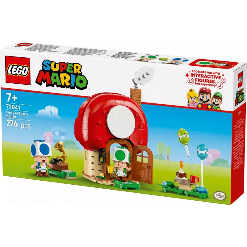 LEGO Super Mario feest in het Toad-huis set 72041 met interactieve speelfuncties