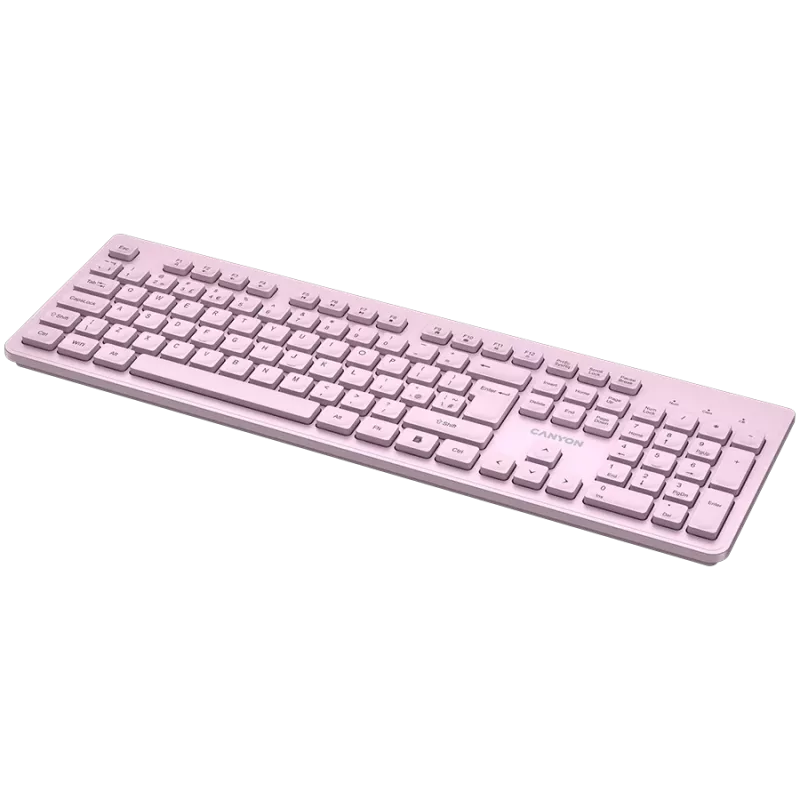 Draadloos toetsenbord CANYON HKB-W01 — compact roze ontwerp, UK/US-toetsen