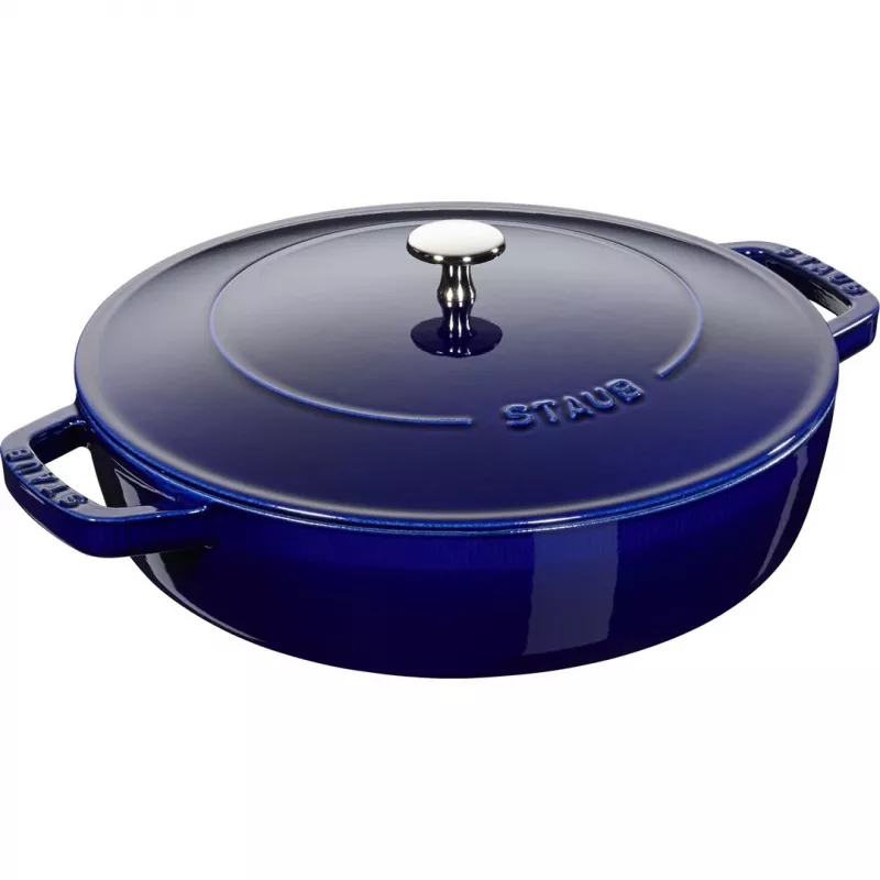 Braadpan Staub Chistera 28 cm gietijzer donkerblauw
