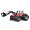 Speelgoedtractor BRUDER Massey Ferguson 7624 met voorlader, rood, voor kinderen vanaf 3 jaar