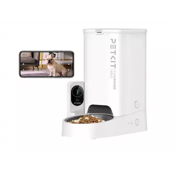 Automatische voerautomaat PETKIT P571 met camera, 3 l inhoud, wit