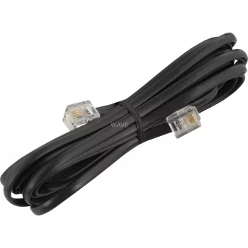 Modulaire telefoonkabel Goobay 50318 RJ-11 RJ-11 6 m zwart