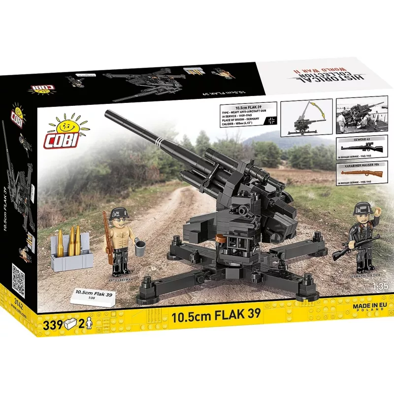 Constructieset Cobi Blocks 10,5 cm Flak 39 — 339 onderdelen