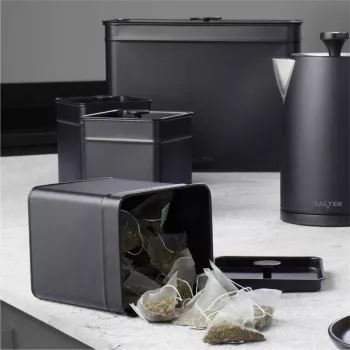 Broodtrommel Salter BW124581EU7 Kuro-staaldesign – opbergbox van roestvrij staal voor brood en bakwaren