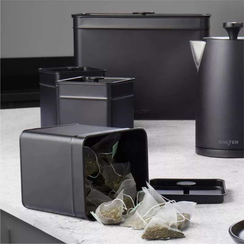Broodtrommel Salter BW124581EU7 Kuro-staaldesign – opbergbox van roestvrij staal voor brood en bakwaren