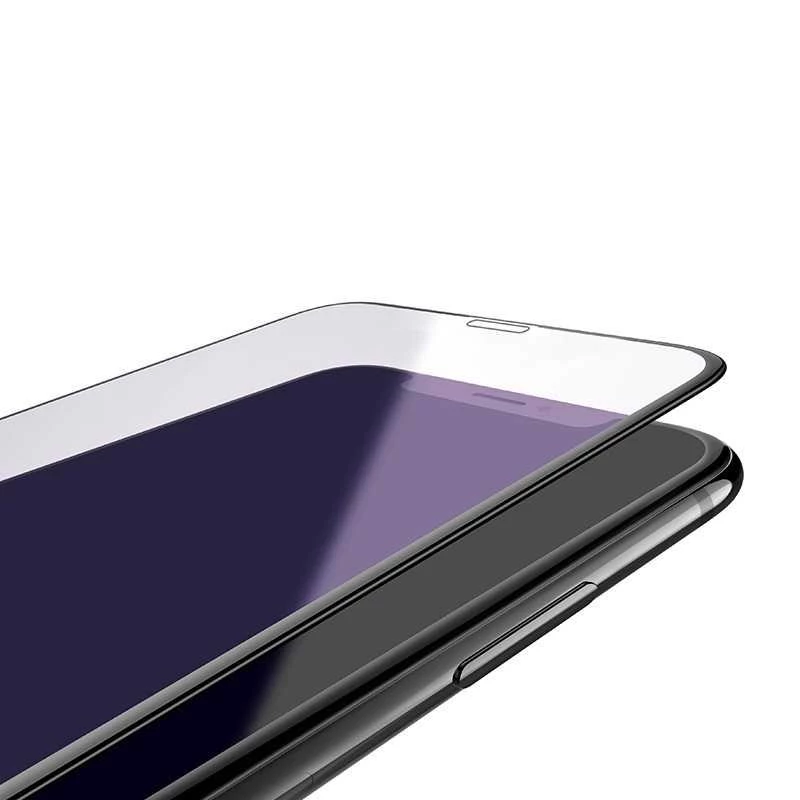 Tempered Glass Screen Protector Devia Van Anti-blue Ray voor iPhone XR 6.1, zwart