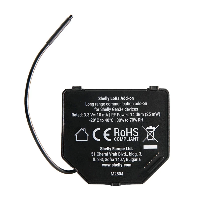 Set van 2 Shelly LoRa add-on EU868 relais