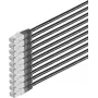 ShiverPeaks 75711-H0.5S-SET10 Cat.6 S/FTP PIMF halogeenvrije patchkabel, 0,5 m, zwart, verpakking van 10