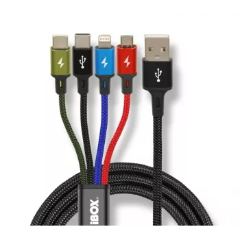 Universele 4-in-1-oplaadkabel I-BOX USB IKUM4W1