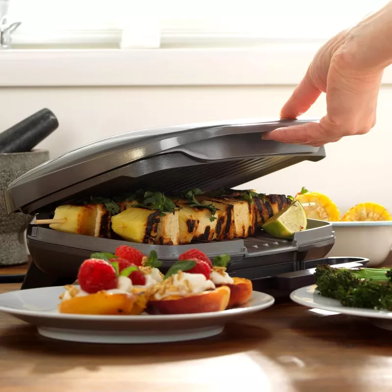 Compacte elektrische grill Petra PT4366GRYDEKFDIR met antiaanbaklaag