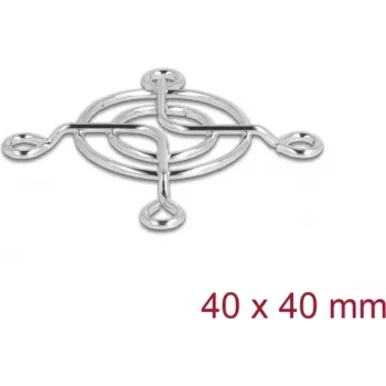 Ventilatorrooster DELOCK 67304 metaal, 53×53 mm, zilver — computerkoelingsaccessoire