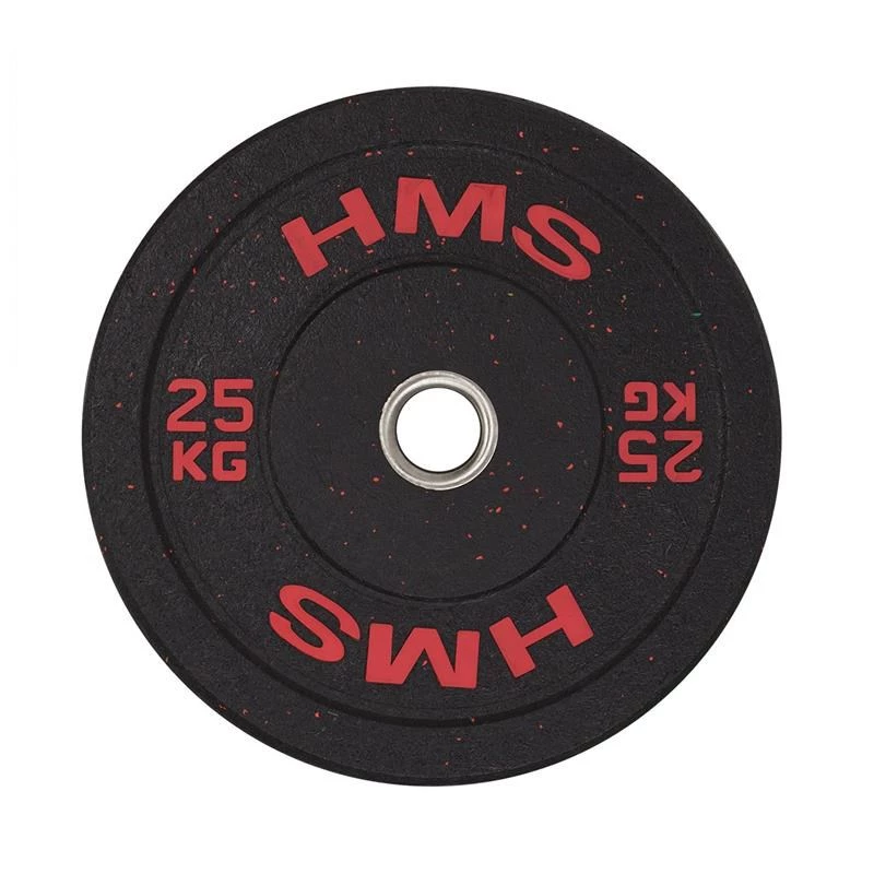 HMS Fitness HTBR25 1 stuks Olympische rubbercoated gewichtsschijf