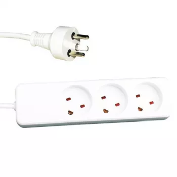 Verlengsnoer Garbot 24155123-5EE 5m 3 AC-uitgangen binnen wit