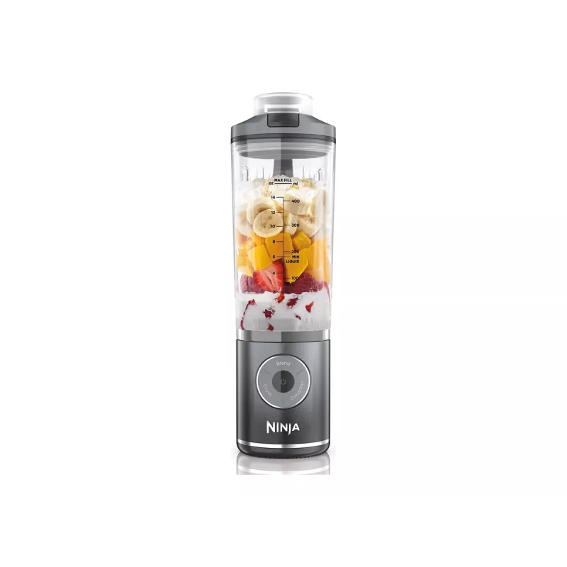 Ninja Blast Max BC251EUGY draadloze draagbare blender, 0,57 l, stalen messen, grijs