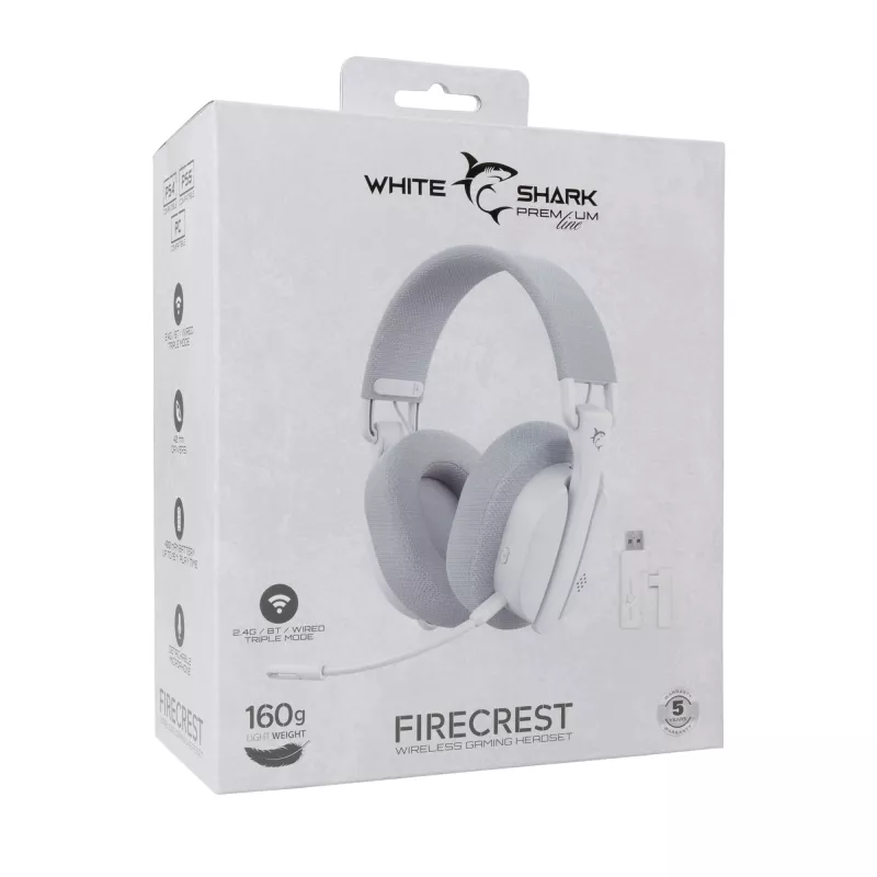 Koptelefoon White Shark WGH-2444 Firecrest wit
