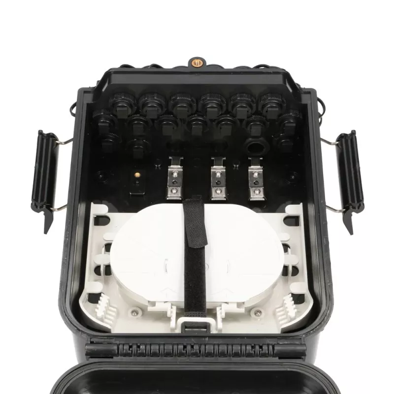 Extralink glasvezelafsluitbox Jennifer 16 aders zwart met connector