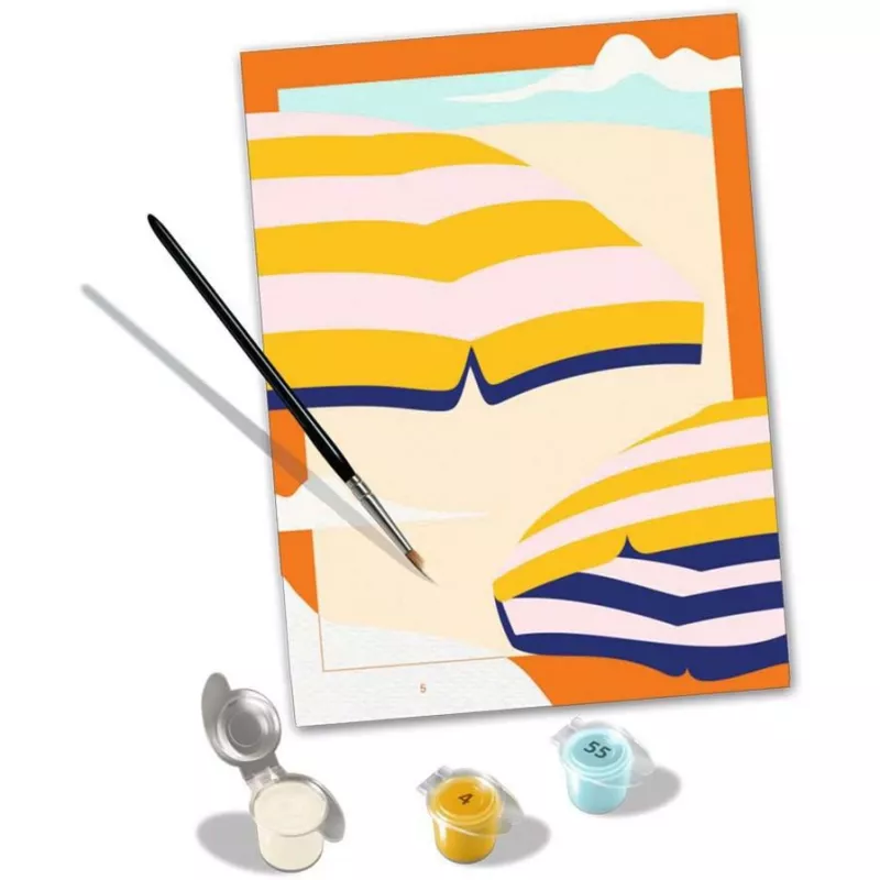 Kleurset Ravensburger CreArt Sunny Times — canvas kleurset op nummer