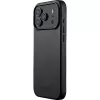 Mujjo Full Leather Case hoes voor iPhone 17 Pro Max zwart